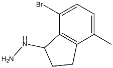 1-(4-bromo-2,3-dihydro-7-methyl-1H-inden-3-yl)hydrazine Structure