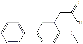 2-(2-methoxy(5-phenyl)phenyl)acetic acid Structure