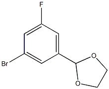 2-(3-bromo-5-fluorophenyl)-1,3-dioxolane 구조식 이미지