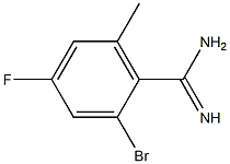 2-bromo-4-fluoro-6-methylbenzamidine Structure