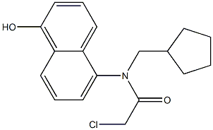 2-chloro-N-(cyclopentylmethyl)-N-(1-hydroxynaphthalen-5-yl)acetamide 구조식 이미지