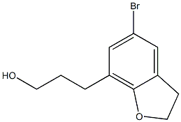 3-(5-bromo-2,3-dihydrobenzofuran-7-yl)propan-1-ol Structure