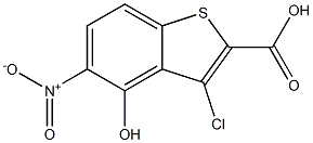 3-chloro-4-hydroxy-5-nitrobenzo[b]thiophene-2-carboxylic acid Structure