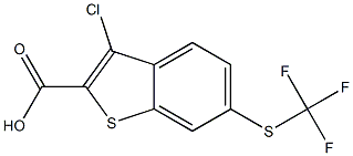 3-chloro-6-(trifluoromethylthio)benzo[b]thiophene-2-carboxylic acid Structure