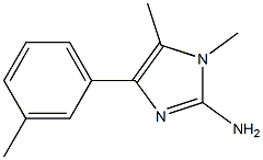 4-(3-methylphenyl)-1,5-dimethyl-1H-imidazol-2-amine 구조식 이미지