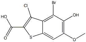 4-bromo-3-chloro-5-hydroxy-6-methoxybenzo[b]thiophene-2-carboxylic acid 구조식 이미지