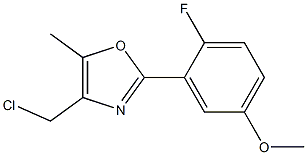 4-CHLOROMETHYL-2-(2-FLUORO-5-METHOXY-PHENYL)-5-METHYL-OXAZOLE Structure