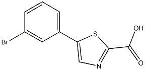 5-(3-bromophenyl)thiazole-2-carboxylic acid 구조식 이미지