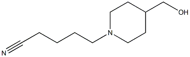 5-(4-(hydroxymethyl)piperidin-1-yl)pentanenitrile Structure