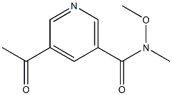 5-acetyl-N-methoxy-N-methylnicotinamide Structure