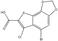 5-bromo-6-chloro-2,3-dihydrothieno[2,3-e][1,3]benzodioxole-7-carboxylic acid Structure