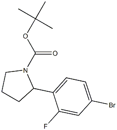 tert-butyl 2-(4-bromo-2-fluorophenyl)pyrrolidine-1-carboxylate Structure