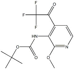 tert-butyl 2-methoxy-4-(2,2,2-trifluoroacetyl)pyridin-3-ylcarbamate Structure