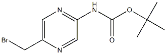 tert-butyl 5-(bromomethyl)pyrazin-2-ylcarbamate Structure