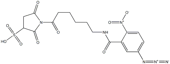 N-(5-Azido-2-nitrobenzamidocaproyl) sulfo-succinimide 구조식 이미지