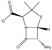 (2S,5R,6R)-6-amino-3,3-dimethyl-7-oxo-4-thia-1-azabicyclo[3.2.0]heptane-2-carboxylate Structure