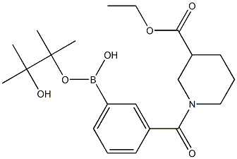 3-[3-Ethoxycarbonyl-1-piperidinylcarbonyl]benzeneboronic acid pinacol ester Structure