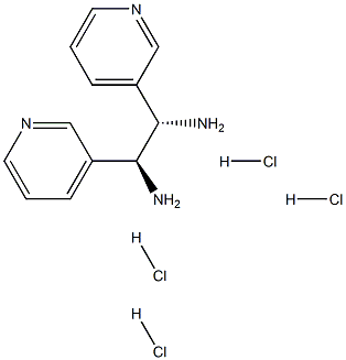 (S,S)-1,2-Di(3-pyridyl)-1,2-ethanediamine tetrahydrochloride Structure