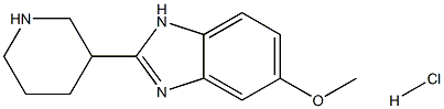 5-Methoxy-2-piperidin-3-yl-1H-benzoimidazole hydrochloride 구조식 이미지