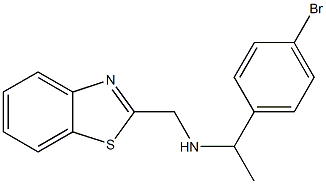 (1,3-benzothiazol-2-ylmethyl)[1-(4-bromophenyl)ethyl]amine Structure