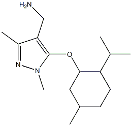 (1,3-dimethyl-5-{[5-methyl-2-(propan-2-yl)cyclohexyl]oxy}-1H-pyrazol-4-yl)methanamine Structure