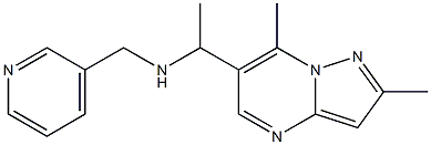 (1-{2,7-dimethylpyrazolo[1,5-a]pyrimidin-6-yl}ethyl)(pyridin-3-ylmethyl)amine Structure