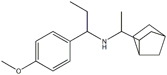 (1-{bicyclo[2.2.1]heptan-2-yl}ethyl)[1-(4-methoxyphenyl)propyl]amine Structure