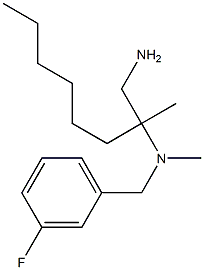 (1-amino-2-methyloctan-2-yl)[(3-fluorophenyl)methyl]methylamine 구조식 이미지