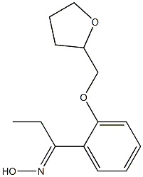 (1E)-1-[2-(tetrahydrofuran-2-ylmethoxy)phenyl]propan-1-one oxime 구조식 이미지