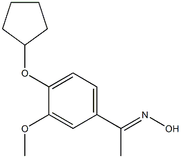 (1E)-1-[4-(cyclopentyloxy)-3-methoxyphenyl]ethanone oxime 구조식 이미지