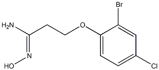 (1Z)-3-(2-bromo-4-chlorophenoxy)-N'-hydroxypropanimidamide 구조식 이미지