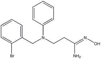 (1Z)-3-[(2-bromobenzyl)(phenyl)amino]-N'-hydroxypropanimidamide Structure