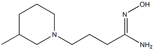 (1Z)-N'-hydroxy-4-(3-methylpiperidin-1-yl)butanimidamide Structure