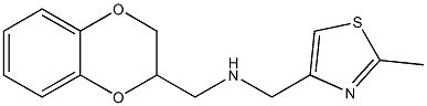 (2,3-dihydro-1,4-benzodioxin-2-ylmethyl)[(2-methyl-1,3-thiazol-4-yl)methyl]amine 구조식 이미지