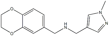 (2,3-dihydro-1,4-benzodioxin-6-ylmethyl)[(1-methyl-1H-pyrazol-4-yl)methyl]amine Structure