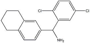 (2,5-dichlorophenyl)(5,6,7,8-tetrahydronaphthalen-2-yl)methanamine 구조식 이미지