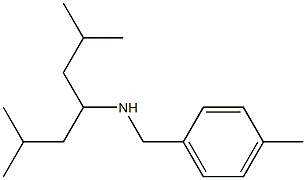 (2,6-dimethylheptan-4-yl)[(4-methylphenyl)methyl]amine Structure