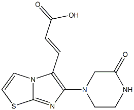 (2E)-3-[6-(3-oxopiperazin-1-yl)imidazo[2,1-b][1,3]thiazol-5-yl]acrylic acid Structure