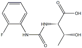 (2S,3R)-2-({[(2-fluorophenyl)amino]carbonyl}amino)-3-hydroxybutanoic acid Structure