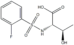 (2S,3R)-2-{[(2-fluorophenyl)sulfonyl]amino}-3-hydroxybutanoic acid Structure