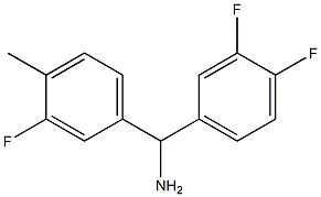 (3,4-difluorophenyl)(3-fluoro-4-methylphenyl)methanamine Structure