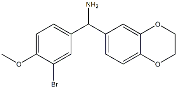 (3-bromo-4-methoxyphenyl)(2,3-dihydro-1,4-benzodioxin-6-yl)methanamine Structure