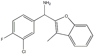 (3-chloro-4-fluorophenyl)(3-methyl-1-benzofuran-2-yl)methanamine Structure