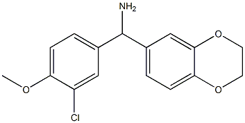 (3-chloro-4-methoxyphenyl)(2,3-dihydro-1,4-benzodioxin-6-yl)methanamine 구조식 이미지