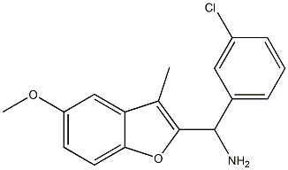 (3-chlorophenyl)(5-methoxy-3-methyl-1-benzofuran-2-yl)methanamine Structure