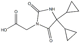 (4,4-dicyclopropyl-2,5-dioxoimidazolidin-1-yl)acetic acid Structure