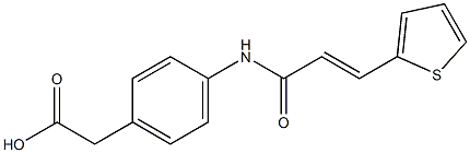 (4-{[(2E)-3-thien-2-ylprop-2-enoyl]amino}phenyl)acetic acid 구조식 이미지