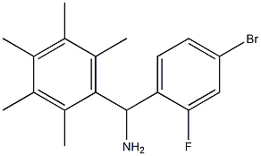 (4-bromo-2-fluorophenyl)(2,3,4,5,6-pentamethylphenyl)methanamine 구조식 이미지
