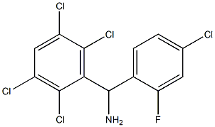 (4-chloro-2-fluorophenyl)(2,3,5,6-tetrachlorophenyl)methanamine 구조식 이미지