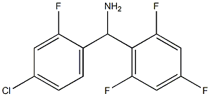 (4-chloro-2-fluorophenyl)(2,4,6-trifluorophenyl)methanamine Structure